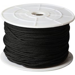 Macramé-Kordel, Dicke 1,8 mm, Schwarz, 50 m/ 1 Rolle [HOB-41578]