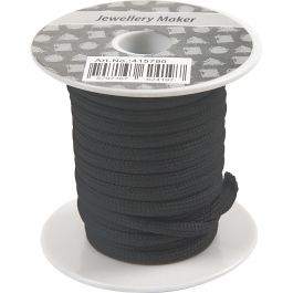 Polyester-Band, Dicke 4 mm, Schwarz, 5 m/ 1 Rolle [HOB-415790]