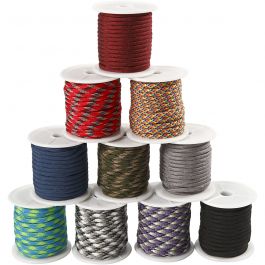 Nylon-Kordel, B 5 mm, Sortierte Farben, 10x10 m/ 1 Pck [HOB-41652]