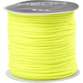 Macramé-Kordel, Dicke 1 mm, Neongelb, 28 m/ 1 Rolle [HOB-41720]