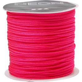 Macramé-Kordel, Dicke 1 mm, Neonpink, 28 m/ 1 Rolle [HOB-41721]