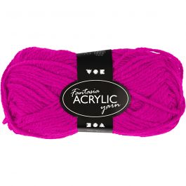 Fantasia Polyacryl Garn, L 80 M, Fuchsia, 50 g/ 1 Knäuel [HOB-421707]