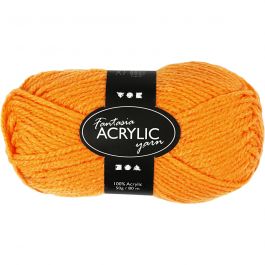 Fantasia Polyacryl Garn, L 80 M, Neonorange, 50 g/ 1 Knäuel [HOB-421709]