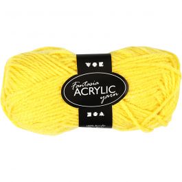 Fantasia Polyacryl Garn, L 80 M, Gelb, 50 g/ 1 Knäuel [HOB-421790]