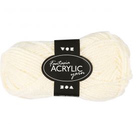 Fantasia Polyacryl Garn, L 80 M, Naturweiß, 50 g/ 1 Knäuel [HOB-421801]