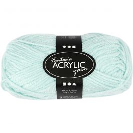 Fantasia Polyacryl Garn, L 80 m, Mintgrün, 50g/ 1 Knäuel [HOB-421803]