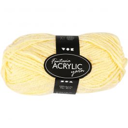 Fantasia Polyacryl Garn, L 80 M, Hellgelb, 50 g/ 1 Knäuel [HOB-421804]