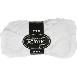 Fantasia Polyacryl-Wolle, L 35 M, Maxi, Weiß, 50 g/ 1 Knäuel [HOB-421867]