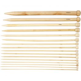 Stricknadeln, L 35 cm, Größe 2,5-20 mm, 16 Paar/ 1 Pck [HOB-42267]