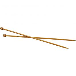 Stricknadeln, L 35 cm, Größe 6 mm, 1 Paar [HOB-42287]