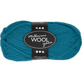 Melbourne Wool Yarn, L 92 M, Petrol, 50 g/ 1 Knäuel [HOB-44720]