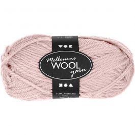 Melbourne Wool Yarn, L 92 M, Rosa, 50 g/ 1 Knäuel [HOB-44798]