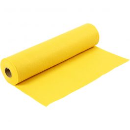 Bastelfilz, B 45 cm, Dicke 1,5 mm, 180-200 g, Gelb, 5 m/ 1 Rolle [HOB-45004]