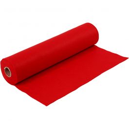Bastelfilz, B 45 cm, Dicke 1,5 mm, 180-200 g, Rot, 5 m/ 1 Rolle [HOB-45012]
