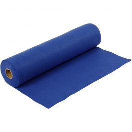 Bastelfilz, B 45 cm, Dicke 1,5 mm, 180-200 g, Blau, 5 m/ 1 Rolle [HOB-45022]