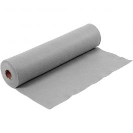 Bastelfilz, B 45 cm, Dicke 1,5 mm, 180-200 g, Grau, 5 m/ 1 Rolle [HOB-45034]