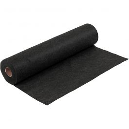 Bastelfilz, B 45 cm, Dicke 1,5 mm, meliert, 180-200 g, Schwarz, 5 m/ 1 Rolle [HOB-45038]