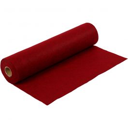 Bastelfilz, B 45 cm, Dicke 1,5 mm, meliert, 180-200 g, Rot, 5 m/ 1 Rolle [HOB-45040]