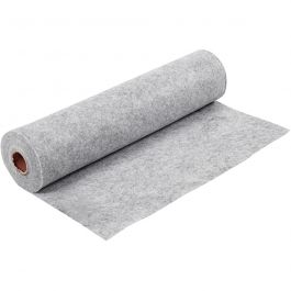 Bastelfilz, B 45 cm, Dicke 1,5 mm, meliert, 180-200 g, Grau, 5 m/ 1 Rolle [HOB-45048]