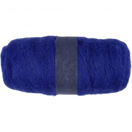 Wolle Kardiert, Königsblau, 100 g/ 1 Bündl. [HOB-451860]