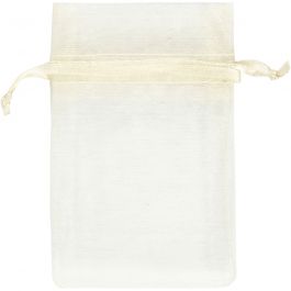 Organza-Beutel, Größe 7x10 cm, Naturweiß, 10 Stk/ 1 Pck [HOB-4743921]