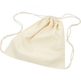 Kordelzug-Beutel, Größe 37x41 cm, 115 g, Hellnatur, 3 Stk/ 1 Pck [HOB-498801]