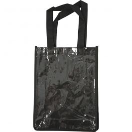 Tasche mit Front aus Kunststoff, Größe 30x23x7 cm, Schwarz, 1 Stk [HOB-499310]
