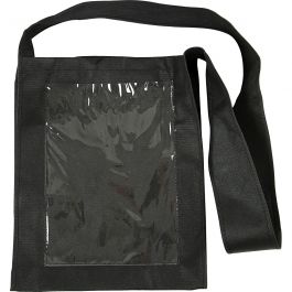 Tasche mit Front aus Kunststoff, Größe 40x34x8 cm, Schwarz, 1 Stk [HOB-49981]