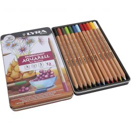 Lyra Rembrandt Aquarell-Farbstifte im Kasten, Sortierte Farben, 12 Stk/ 1 Pck [HOB-403012]