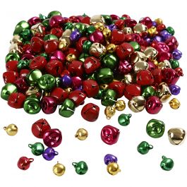 Glöckchen, D 10+14 mm, Metallic-Farben, 320 sort./ 1 Pck [HOB-50021]