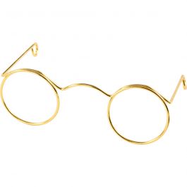 Brillen, B 60 mm, Lochgröße 21 mm, Gold, 10 Stk/ 1 Pck [HOB-500311]