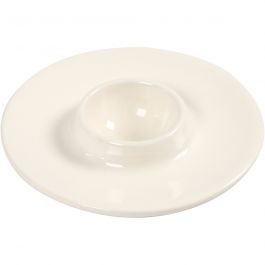 Eierbecher, D 9,8 cm, Lochgröße 3,9 cm, Weiß, 12 Stk/ 1 Pck [HOB-50549]