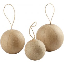 Weihnachtskugeln, D 4+5+6 cm, 6 Stk/ 1 Pck [HOB-510313]