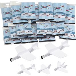 Flugzeug-Sortiment, L 11,5-19 cm, B 11-17,5 cm, Weiß, 50 Stk/ 1 Pck [HOB-51234]