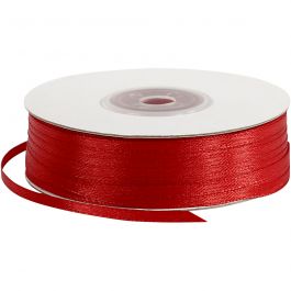 Satinband, B 3 mm, Rot, 100 m/ 1 Rolle [HOB-51370]