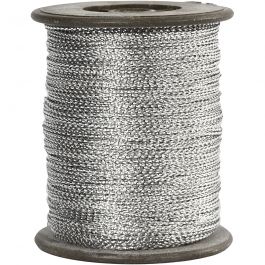 Anhängerband, Dicke 0,5 mm, Silber, 100 m/ 1 Rolle [HOB-51531]