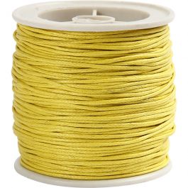 Baumwollschnur, Dicke 1 mm, Gelb, 40 m/ 1 Rolle [HOB-51569]