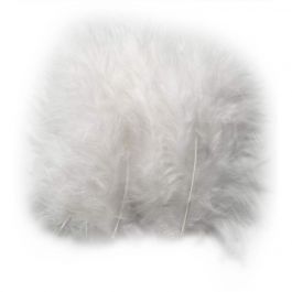 Daunen, Größe 5-12 cm, Weiß, 15 Stk/ 1 Pck [HOB-51690]