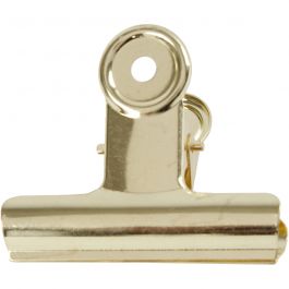 Bulldog-Klammer, B 7,5 cm, Messing, 6 Stk/ 1 Pck [HOB-51769]