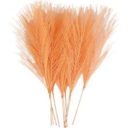 Künstliche Federn, L 15 cm, B 8 cm, Orange, 10 Stk/ 1 Pck [HOB-518052]