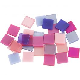 Mini-Mosaik, Größe 10x10 mm, Dicke 2 mm, Lila/Dunkellila, 25 g/ 1 Pck [HOB-51927]