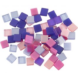 Mini-Mosaik, Größe 5x5 mm, Dicke 2 mm, Lila/Dunkellila, 25 g/ 1 Pck [HOB-51928]