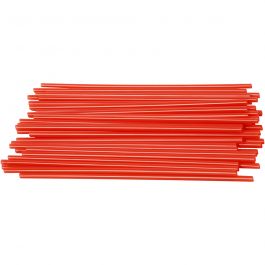 Bastelhalme, Rot, L: 12,5 cm, D: 3 mm, 800 Stk/ 1 Pck [HOB-51933]