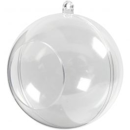Plastikkugel mit Öffnung, D 8 cm, Lochgröße 4,5 cm, 5 Stk/ 1 Pck [HOB-52139]