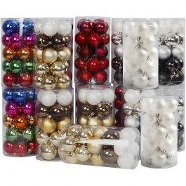 Weihnachtsbaumkugeln, D 6 cm, Inhalt kann variieren , 24x20 Stk/ 1 Pck [HOB-52166]