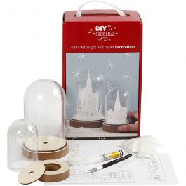 DIY-Set für Deko-Szenen unter Plastikglocken, H 12,5+18 cm, 2 Stk/ 1 Pck [HOB-52167]