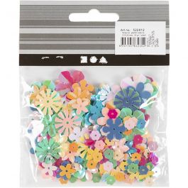 Pailletten, Größe 6-20 mm, Pastellfarben, 10 g/ 1 Pck [HOB-522812]