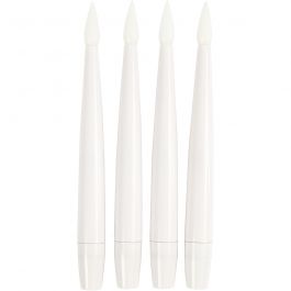 LED-Weihnachtsbaumkerze, H 15,5 cm, D 14 mm, 4 Stk/ 1 Pck [HOB-52363]