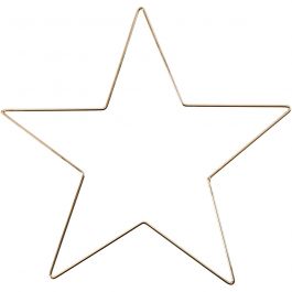 Metallstern, D 30 cm, Dicke 3 mm, Gold, 1 Stk [HOB-52423]
