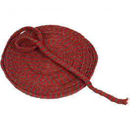 Strickschlauch, B 10 mm, Weihnachtsrot/Grau, 10 m/ 1 Rolle [HOB-53101]